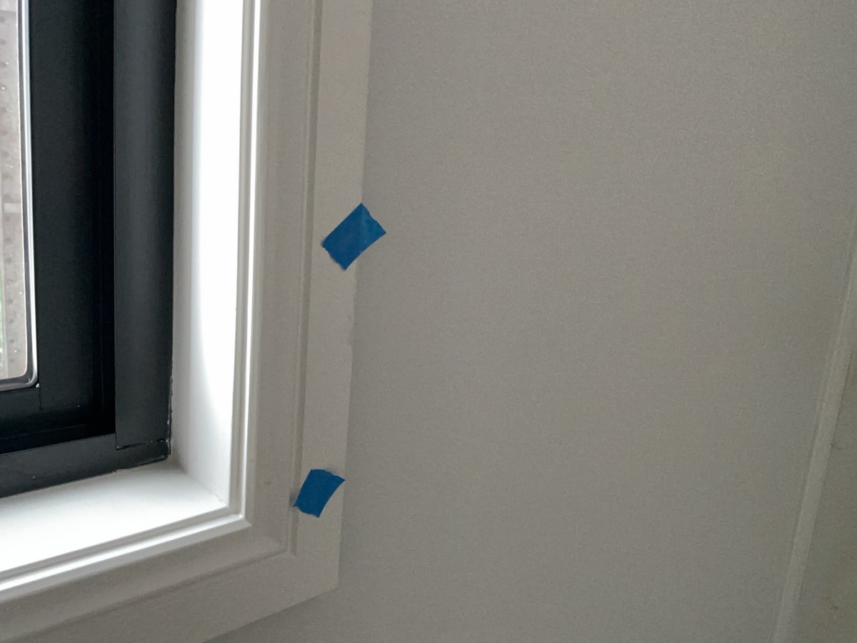 General painting defects, recorded during a handover inspection in Oran Park