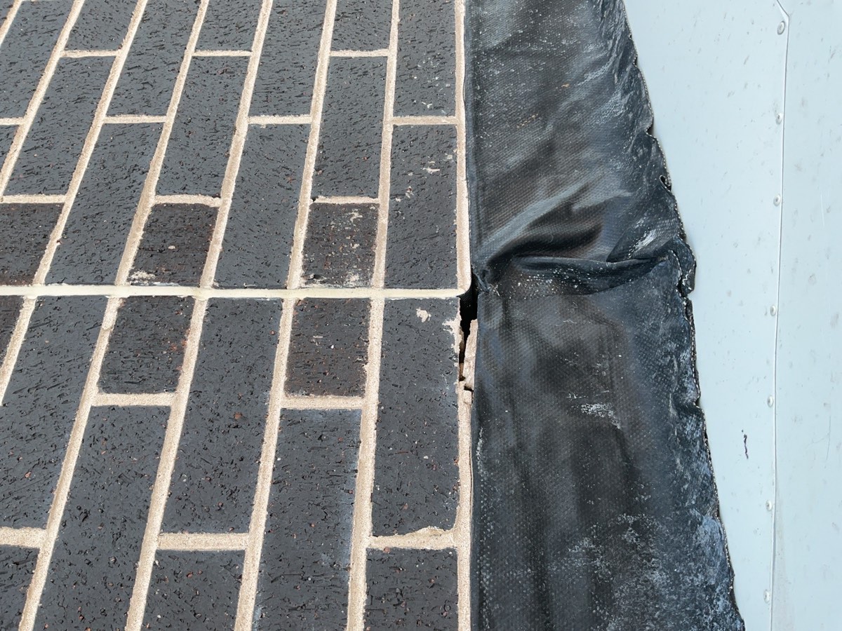Mortar blown out at a joint, Oran Park