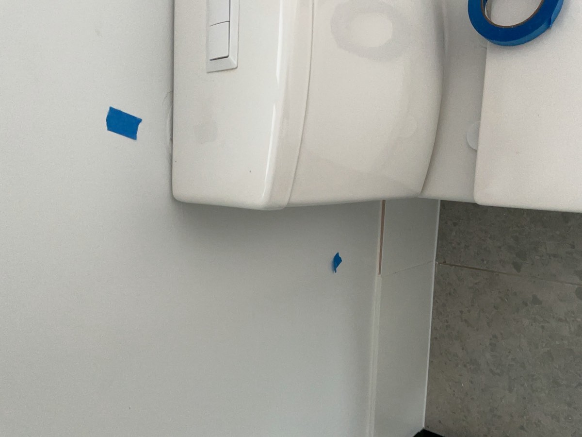 General painting defects, recorded during a handover inspection in Oran Park