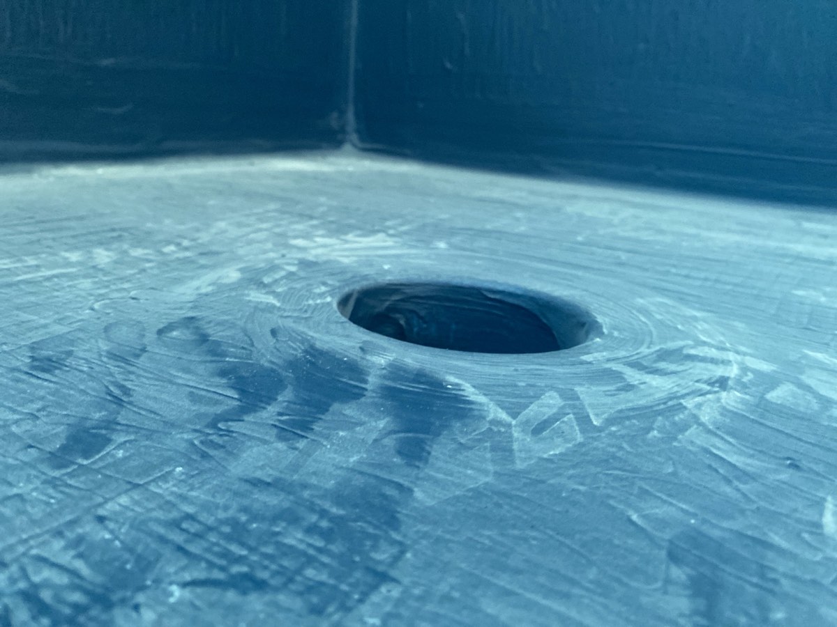 Flange to waterproofing, recorded on a fixing stage inspection in Oran Park