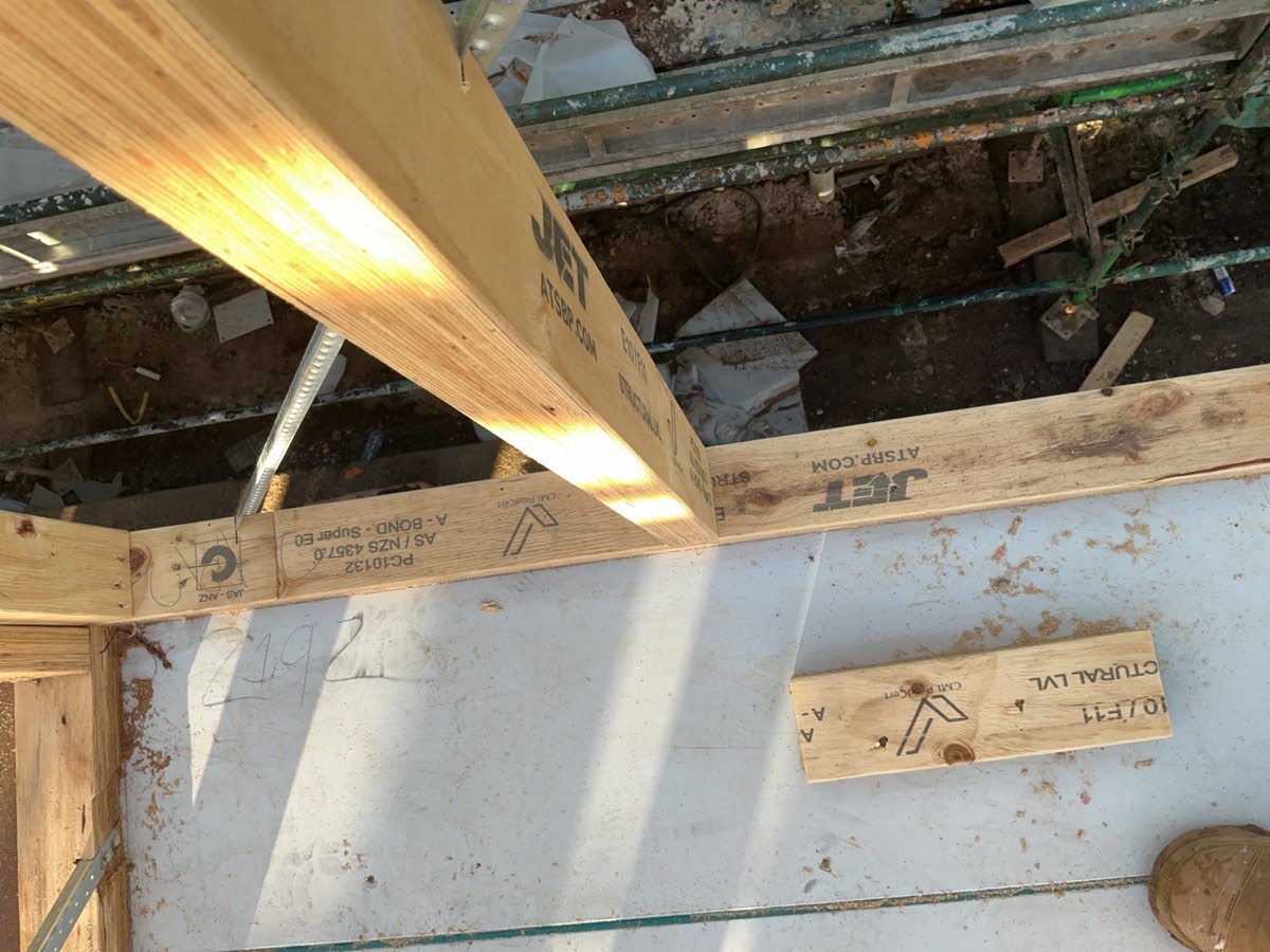 M10 and M12 tie down bolt missing, recorded on a frame inspection in Oran Park