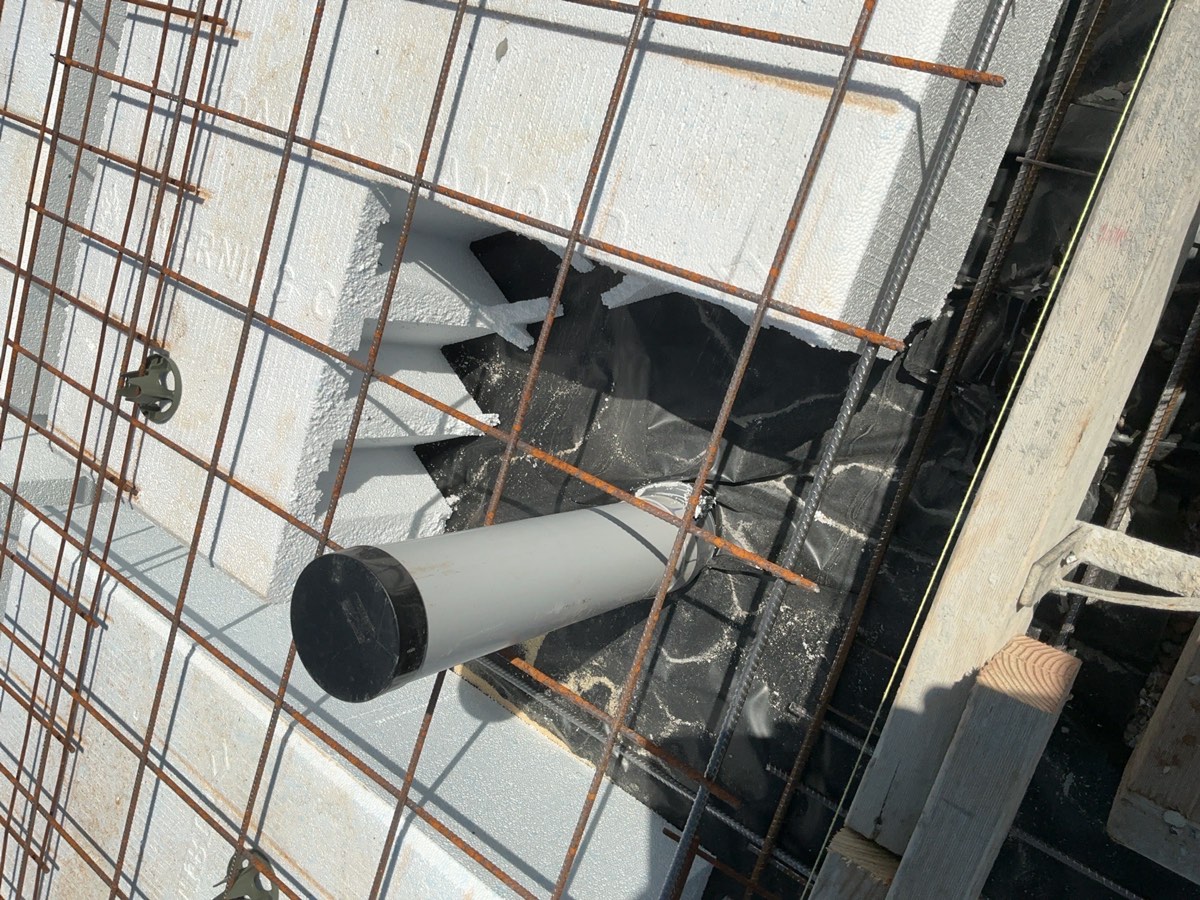 Termite collar not installed, recorded on a slab pre-pour inspection in Oran Park