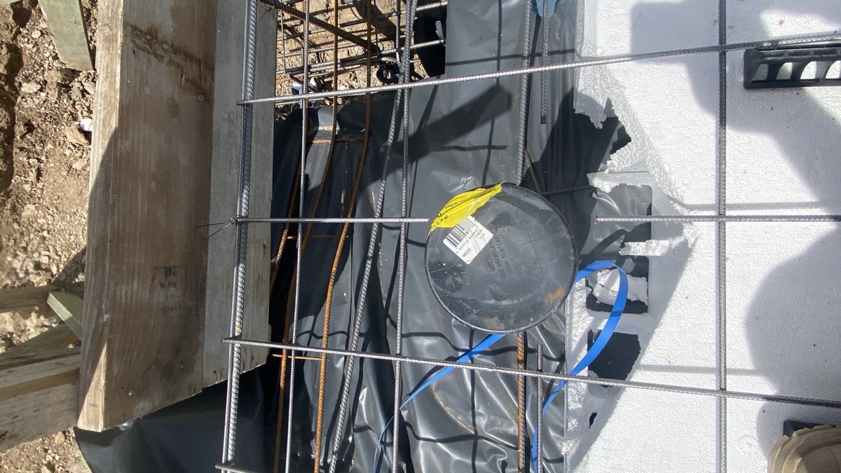 Pipe penetration at the beam, Oran Park
